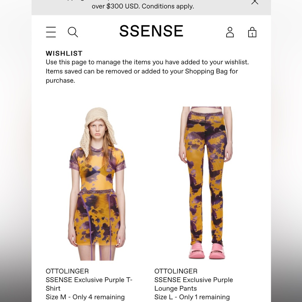 Purple and yellow Ottolinger two-piece set